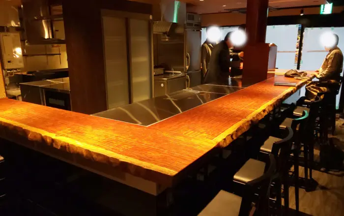 1315 ブビンガ テーブル カウンター ダイニング 座卓 一枚板 天板